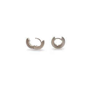 Mini Silver Huggie Hoops-Earrings-Erich Durrer-Pistachios