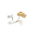 Open Silver and Gold Two-Petal Ring-Rings-Emi Nakamura-Pistachios