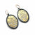 Oval Gold Leaf Memento Earring - Large-Earrings-Luana Coonen-Pistachios