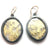 Oval Gold Leaf Memento Earring - Small-Earrings-Luana Coonen-Pistachios