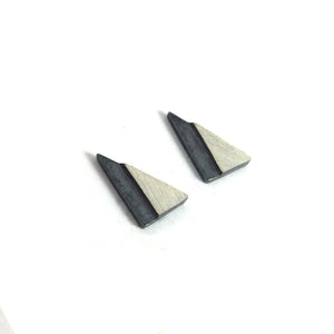 Oxi/Silver Triangle Studs-Earrings-Heather Guidero-Pistachios