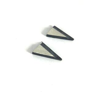 Oxi/Silver Triangle Studs-Earrings-Heather Guidero-Pistachios