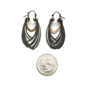 Oxidized Cicada Hoops - Short-Earrings-Leia Zumbro-Pistachios