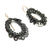 Oxidized Oval Link Earrings-Earrings-Elisa Bongfeldt-Pistachios