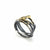 Oxidized Silver, Pave set Diamonds and 22k Gold Wrap Ring-Rings-Arthur Ragauskas-Pistachios