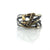 Oxidized Silver, Pave set Diamonds and 22k Gold Wrap Ring-Rings-Arthur Ragauskas-Pistachios