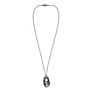 Oxidized Sterling Silver Cicada Necklace-Necklaces-Leia Zumbro-Pistachios