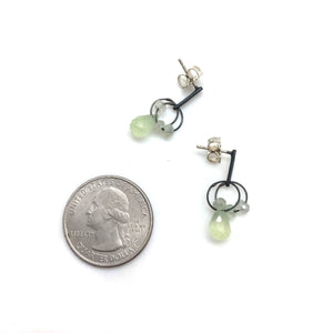 Prehnite Mini Tangle-Earrings-Heather Guidero-Pistachios