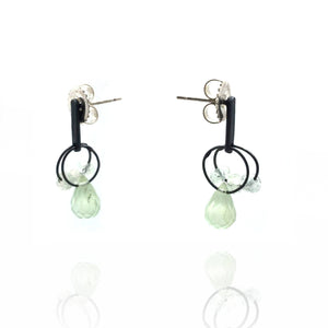 Prehnite Mini Tangle-Earrings-Heather Guidero-Pistachios