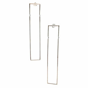 Rectangle Hinge Earrings - Silver-Earrings-Yoko Takirai-Pistachios