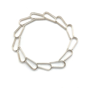 Round Silver Link Bangle-Bracelets-Emily Rogstad-Pistachios