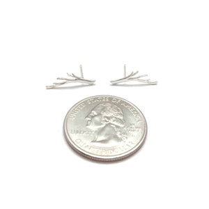 Silver Branch Studs-Earrings-Luana Coonen-Pistachios