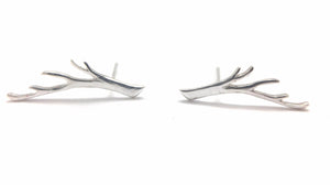 Silver Branch Studs-Earrings-Luana Coonen-Pistachios