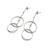 Silver Hoop Chain Drops-Earrings-Manuela Carl-Pistachios