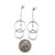 Silver Hoop Chain Drops-Earrings-Manuela Carl-Pistachios