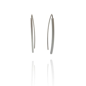 Silver Short Bow Earrings-Earrings-Ursula Muller-Pistachios