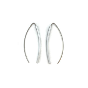 Silver Short Bow Earrings-Earrings-Ursula Muller-Pistachios