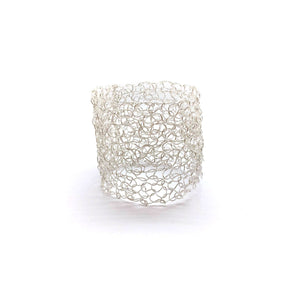 Silver Woven Cuff-Bracelets-Kathryn Stanko-Pistachios