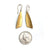 Silver and Gold Wedge Dangle Earrings-Earrings-Manuela Carl-Pistachios