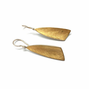 Silver and Gold Wedge Dangle Earrings-Earrings-Manuela Carl-Pistachios