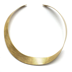 Single Fold Collar - Gold-Necklaces-Aleksandra Przybysz-Pistachios