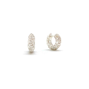 Textured Silver Hoops-Earrings-Erich Durrer-Pistachios