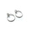 Tiny Diamond Dangle Hoops - Silver-Earrings-Manuela Carl-Pistachios