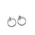 Tiny Diamond Dangle Hoops - Silver-Earrings-Manuela Carl-Pistachios