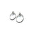 Tiny Diamond Dangle Hoops - Silver-Earrings-Manuela Carl-Pistachios