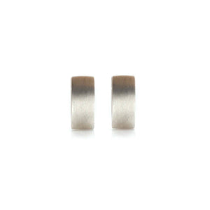 Wide 'V' Silver Hoops, Short-Earrings-Erich Durrer-Pistachios